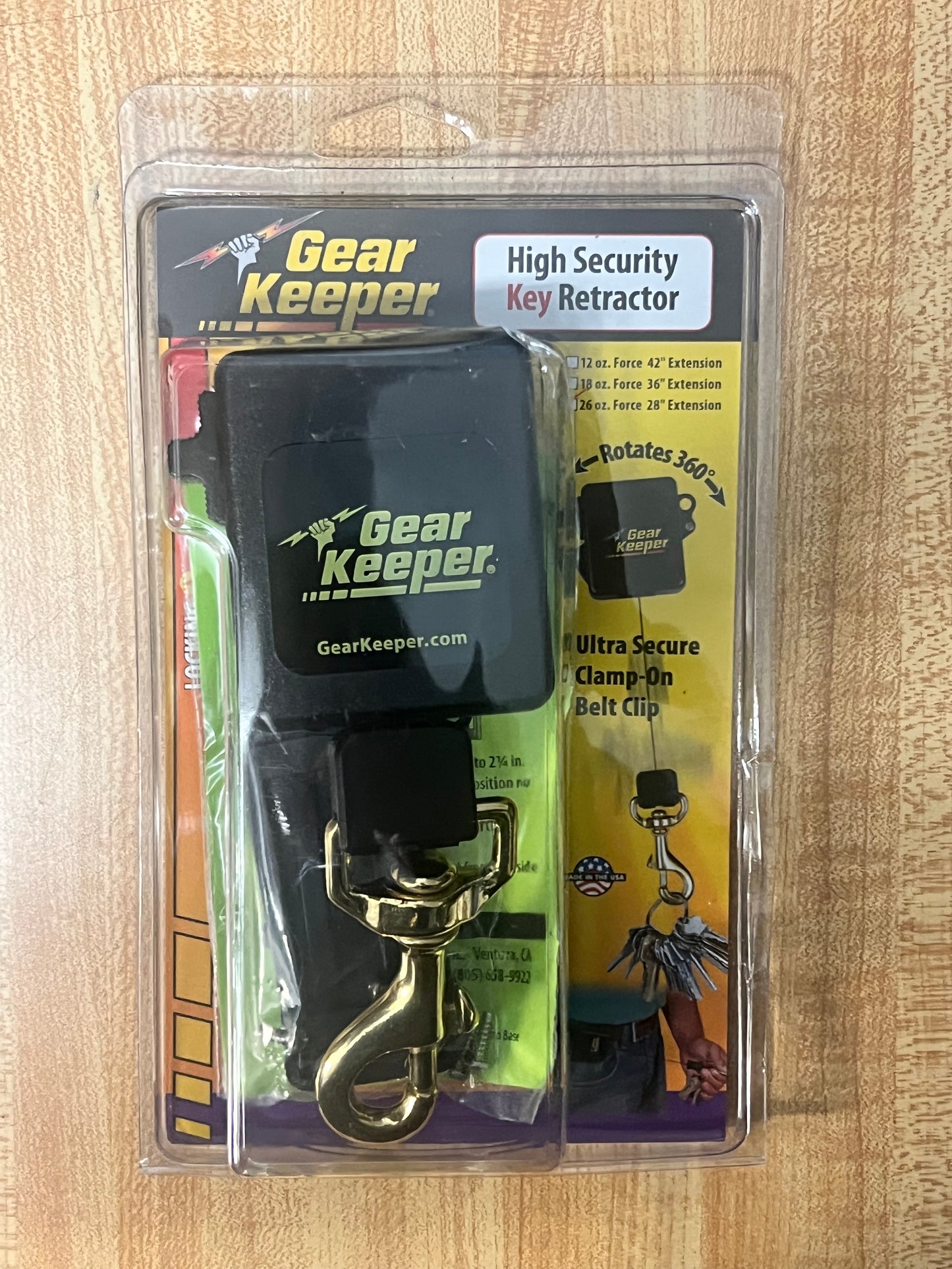 Gear Keeper High Security Key Retractor, 26 oz