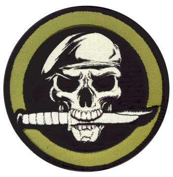 Rothco Military Skull & Knife Morale Velcro Patch