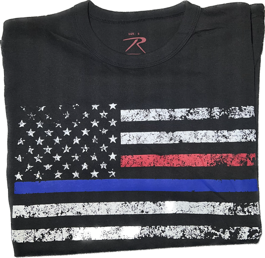 Thin Blue/Red Line T-Shirt for First Responders