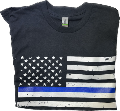 Blue Line Flag T-Shirt